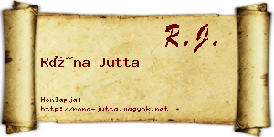 Róna Jutta névjegykártya